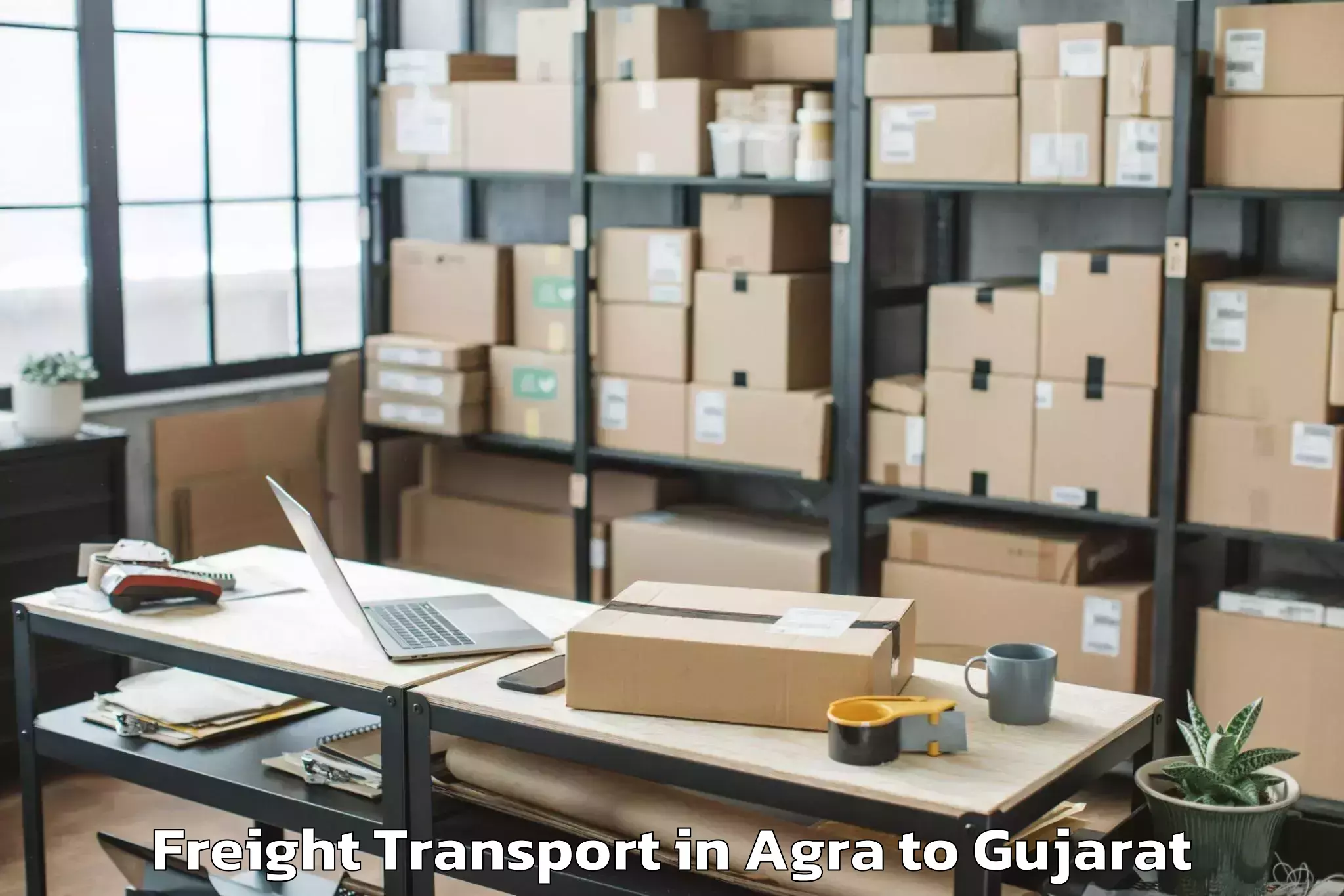 Reliable Agra to Unjha Freight Transport